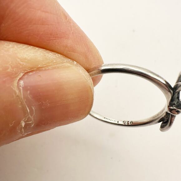 Boma BOW Ring Sterling Silver 925 Marked SIZE 7.75 Preppy Classic 7 3/4 - Picture 5 of 8